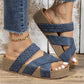 🎁2026 New Arrivals 50% OFF💥Women's Criss-Cross Woven Strap Wedge Sandals – Comfortable, Stylish & Perfect for Summer Days ☀️