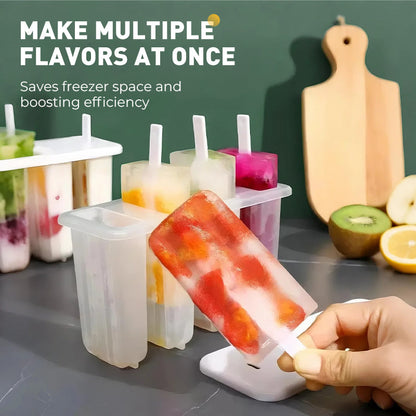 🔥New Hot Selling❤️‍🔥4-Cavity Popsicle Mold with Lid and Sticks