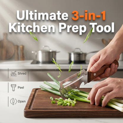 ✨3-in-1 Scallion Shredder & Peeler – Fast, Efficient & Must-Have Kitchen Tool