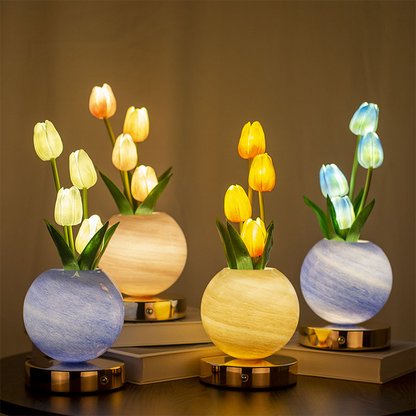 🌷 50% OFF NOW! 💡 Elegant Tulip Bouquet Night Light – Soft glow, realistic & USB-powered – Perfect for bedroom, nursery & cozy corners ✨