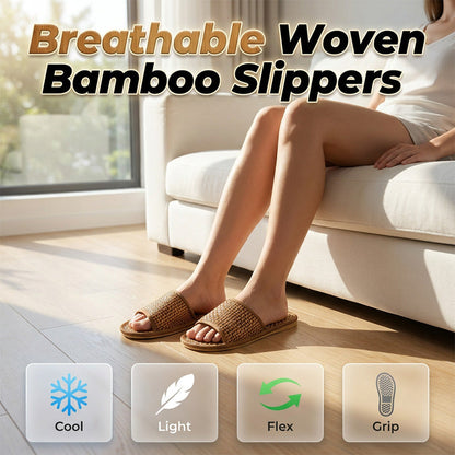 Unisex Woven Bamboo Slippers