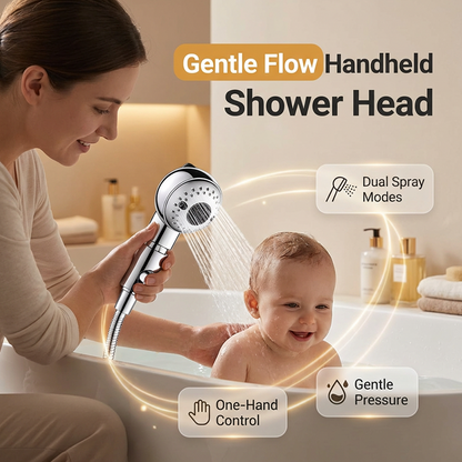 Gentle Baby Shower Head Kit with One-Key Stop