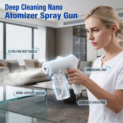 🎁2026 New Arrivals 50% OFF💥Cordless Nano Atomizer – Touchless Disinfecting, Blue Light – For Home, Office & Car 🏠