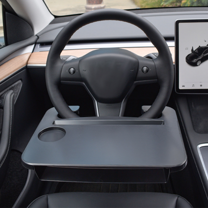 🚗🍽️ Steering wheel tray – dine, work, store & organize in your car! 🌟