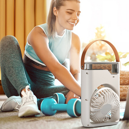 🔥SUMMER HOT SALE £19.99!!⚡0K+ SOLD!🧊❄️Portable Air Conditioner – Triple‑nozzle mist + fan, ice‑compatible for extra chill. 200ml tank, 7 colours, 5 speeds. Your personal summer oasis! 💨✨