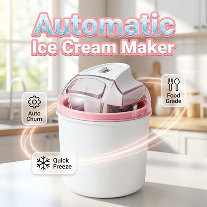 Automatic Ice Cream Maker | 1.6L Large Capacity Gelato & Sorbet Machine | One-Touch Frozen Yogurt Maker for Family