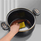 Large Capacity Stockpot with Twist Lock Handle for Quick Cooking, Non-Stick 8L Multi-Purpose Cooking Pot