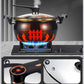 Large Capacity Stockpot with Twist Lock Handle for Quick Cooking, Non-Stick 8L Multi-Purpose Cooking Pot