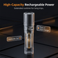 High-Power Rechargeable LED Flashlight with Telescopic Zoom for Camping