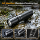 High-Power Rechargeable LED Flashlight with Telescopic Zoom for Camping