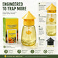 ⏳Final 3 Hours Flash Sale £9.77! 🍊Reusable Hanging Fruit Fly Trap with Attractant Granules, Non-Toxic Fly Catcher for Kitchen Patio Garden Indoor & Outdoor Use