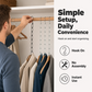 Metal Closet Organizer Chain for Space Saving Wardrobe Storage