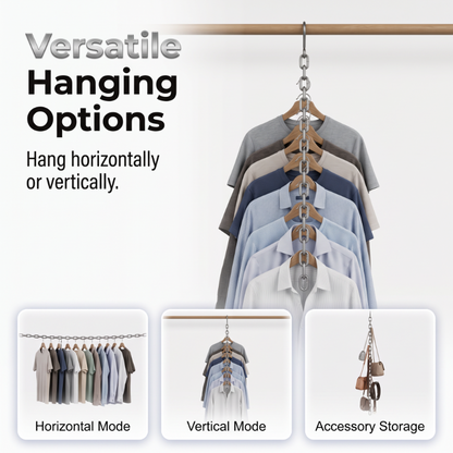 Stainless Steel Closet Organizer Chain Space Saving Hanger