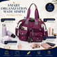👜50% OFF LIMITED SALE! Large Capacity Waterproof Oxford Tote Bag for Women, Multi-Pocket 3 Ways Carry Handbag Crossbody Shoulder Bag for Daily Travel Work Shopping