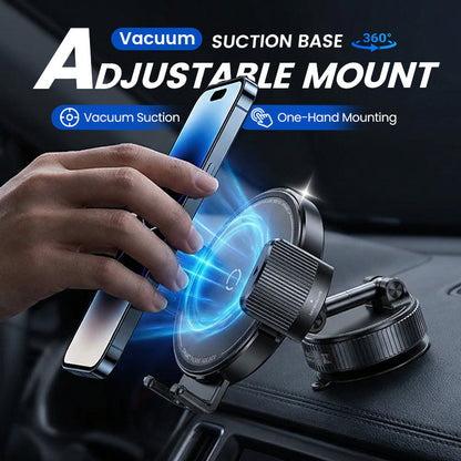 ✨💪Adjustable Magnetic Car Mount with Vacuum Suction Base Universal Stable Magnet Phone Stand Auto Interior Accessory