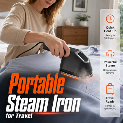 👔 Handheld steam iron – compact for travel, dry & wet ironing, ergonomic grip, smooth surface. 28W. 50% OFF! ✨