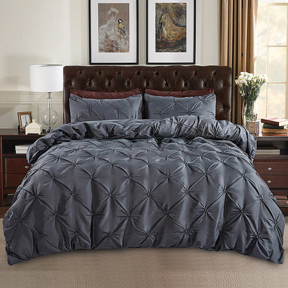 🛏️ 50% OFF NOW! 🌿 3-Piece Pintuck Pleated Duvet Cover Set – Elegant pleats, soft fabric & complete set – Perfect for a refined bedroom makeover ✨