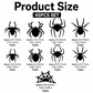 Halloween 3D Spider LED Flashing Light Wall Stickers