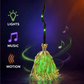 🧙 LIMITED-TIME 55% OFF! 🥳Animated Witch Broom Halloween Decoration with Lights and Sound