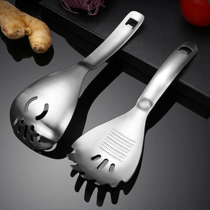 🥄50% OFF NOW! Multipurpose Stainless Steel Kitchen Spoon‑2‑in‑1 Cooking Utensil with Grater & Drain Holes, Multi‑Function Skimmer Spoon for Straining, Stirring, Grating Ginger Garlic