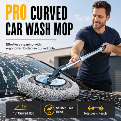 Curved Pole Car Wash Mop