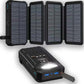 🔋 50% OFF NOW! ☀️ Solar Power Bank – Foldable 4-Panel Solar, IPX5 & LED Flashlight – For Camping & Emergencies 🏕️