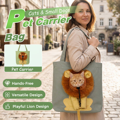 🥳HOT SALE🥳💞10K+ SOLD! Pet Carrier Bag – From £15.99! Head-out portal, lion mane design & durable canvas. Travel in style – grab yours! ✅