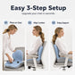 ✨Ergonomic Memory Foam Seat Cushion with Back Support – Stay Comfortable All Day, Perfect for Office, Car & Home