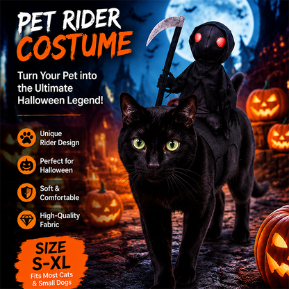 Funny Halloween Reaper Rider Pet Costumer