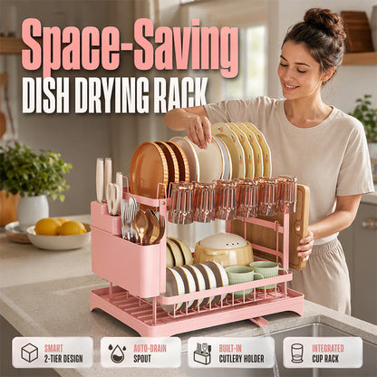 Space-Saving Kitchen Dish Drying Rack