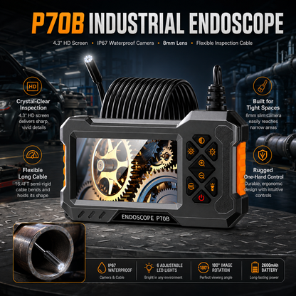 Waterproof & Handheld HD Industrial Endoscope
