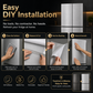 Self-Adhesive Brushed Metal Refrigerator Sticker