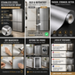 Self-Adhesive Brushed Metal Refrigerator Sticker