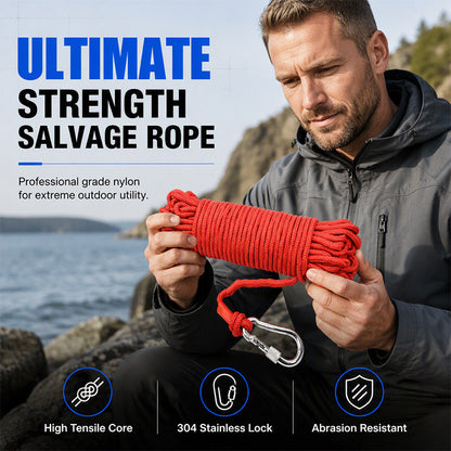 Heavy-Duty Salvage Rope with Carabiner