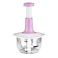 🥳2026 HOT SALE🥳💞50K+ SOLD! 🥩🥬 50% OFF! Manual Food Chopper – press the handle, no electricity needed. 3D stainless steel blades chop meat, veg, garlic & nuts in seconds. Perfect for baby food, fillings & sauces – effortless meal prep! 🔪✅