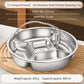 Stainless Steel Divided Steaming Plate with Handles