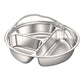 Stainless Steel Divided Steaming Plate with Handles