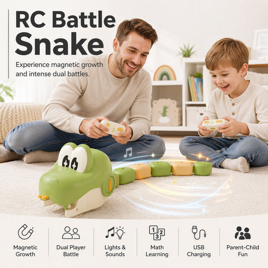 💞2026 HOT SALE🥳Remote Control Snake Toy with Magnetic Splicing Segments