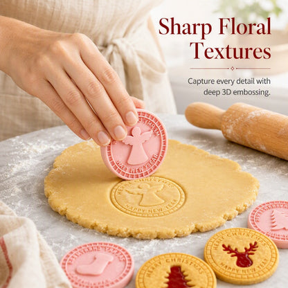 Festive Christmas Cookie Mold Set