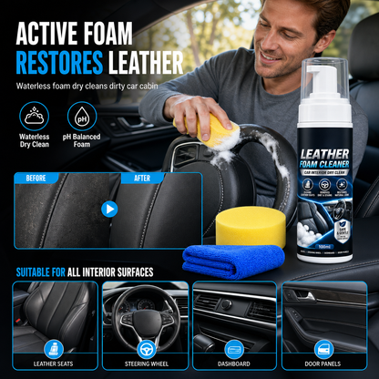 Car Interior Leather Foam Cleaner Kit