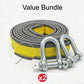 🚗 LIMITED-TIME 50% OFF! ⚡ 8 Ton Tow Rope – Heavy-Duty Strap, Forged U-Shackles, Reflective Strip ✨
