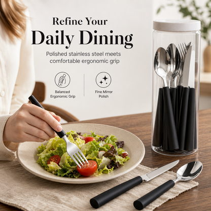 Stainless Steel Flatware Set for Hotel and Home Use