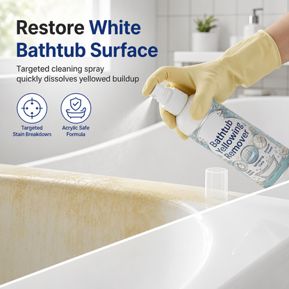 Bathtub Yellowing Remover and Ceramic Cleaner with Sponge