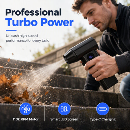 🛒💨 Handheld Wireless Mini High-Speed Turbo Fan, Cordless & Rechargeable, Compact & Lightweight, Powerful Cooling for Travel & Outdoor 🌬️✨