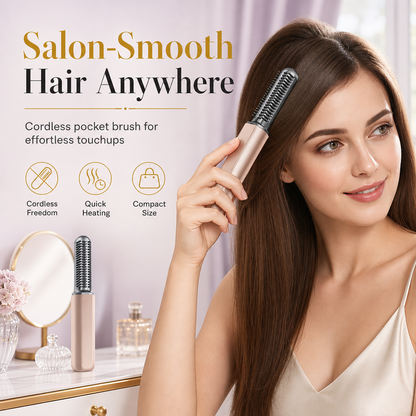 🥳2026 HOT SALE🥳💞50K+ SOLD! 💇‍♀️✨ 50% OFF! Portable Cordless Mini Hair Straightener – USB rechargeable, straighten & curl on the go. Tames frizz anywhere, no salon needed! 🛡️✅